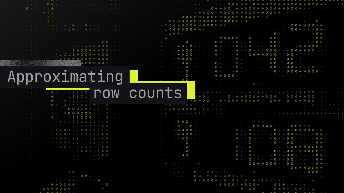 Approximating row counts