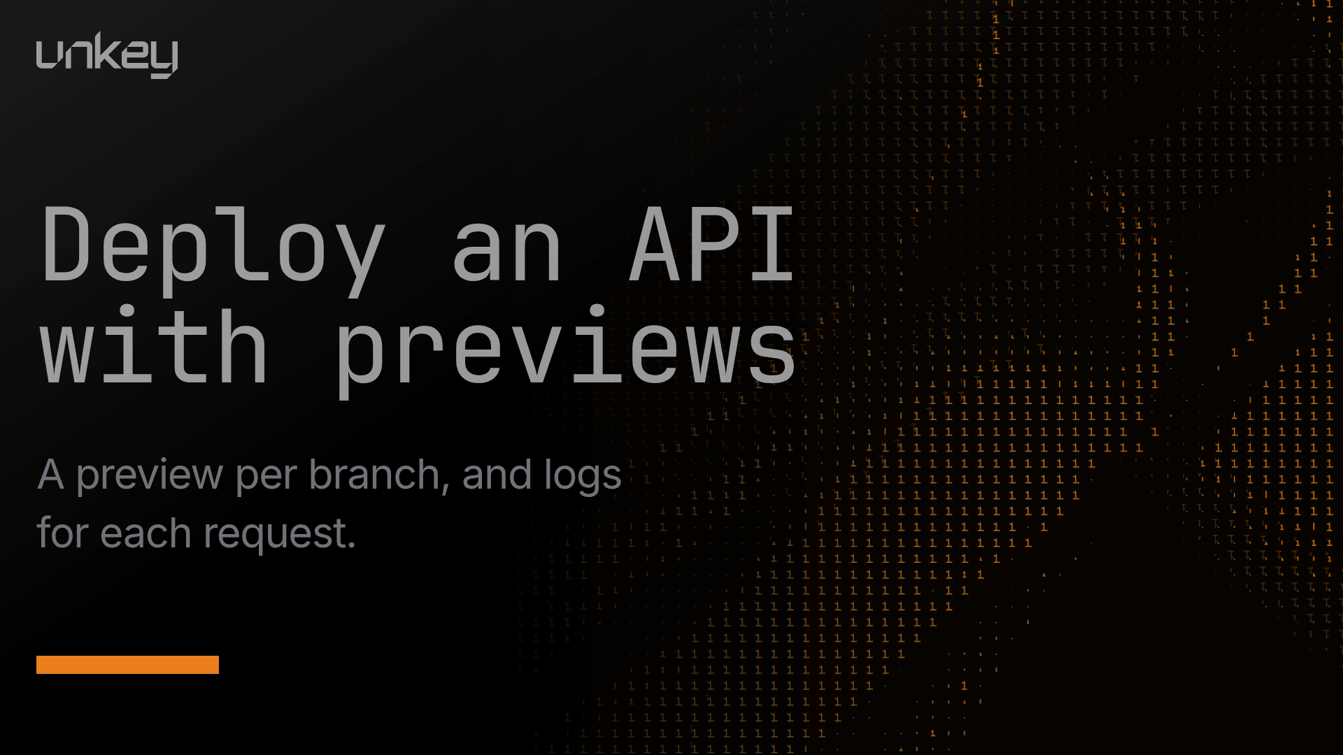 Deploy an API with preview environments and request logs