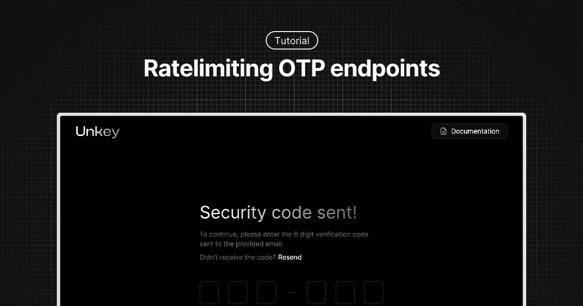 Ratelimiting OTP endpoints